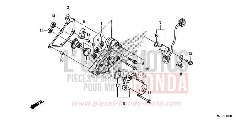 REDUZIERGETRIEBE von Integra 750 MAT GUNPOWDER BLACK METALLIC (NH436) von 2014